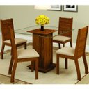 Ver imagem 1 de Conjunto Sala de Jantar com 4 Cadeiras Beth Espresso Móveis