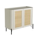 Ver imagem 2 de Buffet Bend 99 cm Porta Sextavada Incolar Luna com Pé Preto