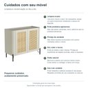 Ver imagem 6 de Buffet Bend 99 cm Porta Sextavada Incolar Luna com Pé Preto