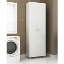 Ver imagem 3 de Conjunto Lavanderia com Armário e Tábua de Passar Organizadora Neve Espresso Móveis Branco