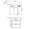 Conjunto Lavanderia com Armário e Tábua de Passar Organizadora Neve Espresso Móveis - 6