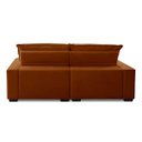 Ver imagem 6 de Sofa Retratil Reclinavel 2 Lugares 2,50m Atlantis Veludo Laranja Lansofbr