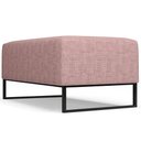 Ver imagem 7 de Kit 02 Puff Decorativo Sala de Estar Cléo 90cm Base de Ferro Preto W01 Linho Rosa - Lyam Decor