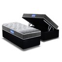 Ver imagem 1 de Cama Box Baú Solteiro: Colchão Molas Ensacadas Probel D23 Guarda Costas Super Resistente + Base