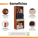 Ver imagem 5 de Armário de Cozinha Paneleiro Aries 4 Portas 1 Prateleira 1 Gaveta MDP 61cm Madeirado Areia