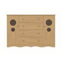 Ver imagem 7 de Cômoda Infantil 125cm 2 Portas com Vidro e 4 Gavetas Sonho Multimóveis Mp4475 Madeirado