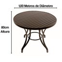 Ver imagem 3 de Mesa Ascoli em Alumínio com o Tampo Ripado de 1,20 Metros para Área Trama Original