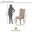Ver imagem 4 de Conjunto Sala de Jantar 6 Lugares Quadrada Tampo MDF Mesa Astrid com Cadeiras Apogeu Bege Amêndoa Clean/Off White/Rinzai Bege