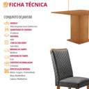 Ver imagem 2 de Mesa de Jantar Loren 90cm Tampo MDF Canto Reto Laminado com 4 Cadeiras Lira