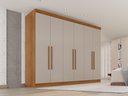 Ver imagem 1 de Guarda-Roupa Casal 100% MDF com 6 Portas e 6 Gavetas 274cm Multimóveis Cinamomo/Off White