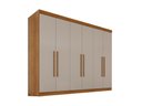 Ver imagem 2 de Guarda-Roupa Casal 100% MDF com 6 Portas e 6 Gavetas 274cm Multimóveis Cinamomo/Off White