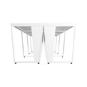 Ver imagem 5 de Mesa Trabalho Escritório 6 Pessoas 360cm Pé Metal F5 Office Cor:branco