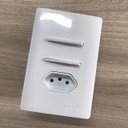 Ver imagem 4 de Cj Interruptor Duplo Simples + Tomada 10a com Suporte 4x2 - Dicompel Novara Branco Total - Dnv1100/2