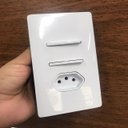 Ver imagem 3 de Cj Interruptor Duplo Simples + Tomada 10a com Suporte 4x2 - Dicompel Novara Branco Total - Dnv1100/2