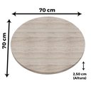 Ver imagem 7 de Mesa Pisa Beta Bistrô Fratini 107,50cm (a) Disco Redondo Inox Tampo Mdp Redondo Castanheira 70cm (l