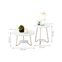 Ver imagem 2 de Jogo de Mesa Centro e Lateral Home Branco