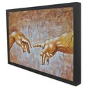 Ver imagem 3 de Quadro Decorativo Caixa Aquarela Moderna Tacolado Moldura Caixa Alta 4,5cm Branca sem Vidro 80 X 12
