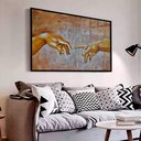 Ver imagem 1 de Quadro Decorativo Caixa Aquarela Moderna Tacolado Moldura Caixa Alta 4,5cm Branca sem Vidro 80 X 12