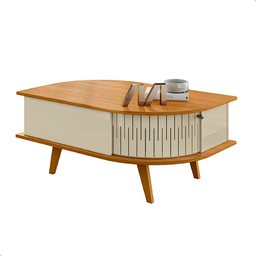Mesa de Centro Sala de Estar Madeira Varanda Decorativa Pés Palito:opala - 5