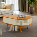 Ver imagem 1 de Mesa de Centro Sala de Estar Madeira Varanda Decorativa Pés Palito:opala