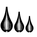 Ver imagem 1 de Abajur Grande de Chão CAPADÓCIA MDF Luminária -:Preto/Kit com 3 - 90x40cm, 75x40cm e 60x30cm
