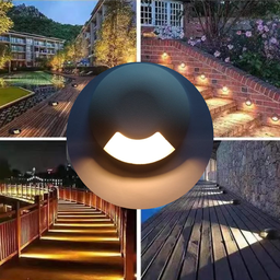 Balizador Spot Led SMD 1W Com Facho Foco De Luz Angular (Branco Quente) IP65 De Embutir Em Piso Solo - 2