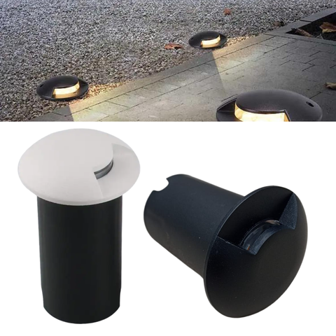 Balizador Spot Led Smd 1w com Facho Foco de Luz Angular (branco Quente) Ip65 de Embutir em Piso Solo