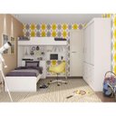 Ver imagem 1 de Quarto de Solteiro Completo com Beliche e Guarda-Roupa 3 Portas e 9 Gavetas Will Espresso Móveis