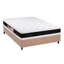 Ver imagem 1 de Cama Box Casal: Colchão Espuma D45 Castor Black e White AIR Double Face + Base CRC Suede Clean(