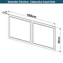 Ver imagem 3 de Cabeceira Painel Casal Oslo Artesano 160 cm (Largura) MDP Hanover e Tela Sintética (Palhinha) Bege