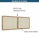 Ver imagem 4 de Cabeceira Painel Casal Oslo Artesano 160 cm (Largura) MDP Hanover e Tela Sintética (Palhinha) Bege