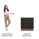 Ver imagem 5 de Balcão Armário de Cozinha 80 cm 2 Gavetas Rustic/Preto Agata Madesa