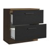 Balcão Armário de Cozinha 80 cm 2 Gavetas Rustic/Preto Agata Madesa - 4