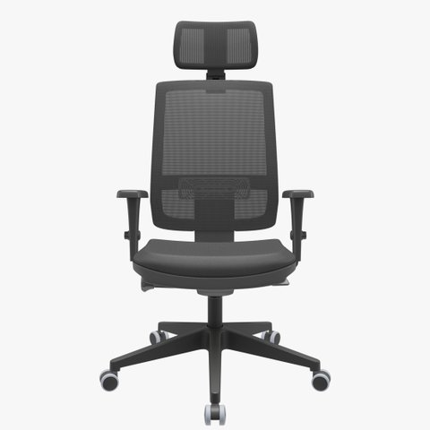 Cadeira Escritório Presidente Brizza Plaxmetal Autocompensador Slider Braço 3D Piramidal Couríssimo 