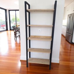 Estante para Livros Estilo Industrial 5 Prateleiras Madeira - 4