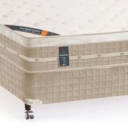 Cama Box + Colchão Casal Castor Premium Tecnopedic One Face Bege 138 X 188 X 70 - 4