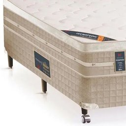 Cama Box + Colchão Casal Castor Premium Tecnopedic One Face Bege 138 X 188 X 70 - 3