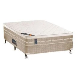 Cama Box + Colchão Casal Castor Premium Tecnopedic One Face Bege 138 X 188 X 70 - 1
