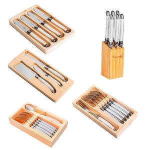 Conjunto de Talheres Luxo 25 Peças Original Laguiole La Tour - Branco