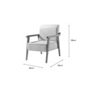 Ver imagem 3 de Poltrona Amora Linho Preto Decorativa Sala Estar Confortável