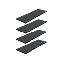 Ver imagem 1 de Kit 4 Prateleira Preta 60X20 + Suporte Flutuante Mdf  Organizadora Decoração Cozinha Banheiro Sala