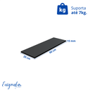 Ver imagem 3 de Kit 4 Prateleira Preta 60X20 + Suporte Flutuante Mdf Organizadora Decoração Cozinha Banheiro Sala