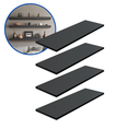 Ver imagem 2 de Kit 4 Prateleira Preta 60X20 + Suporte Flutuante Mdf  Organizadora Decoração Cozinha Banheiro Sala