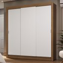 Ver imagem 1 de Guarda-roupa Casal 3 Portas de Correr Rustic/branco Sublime Madesa