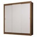 Ver imagem 3 de Guarda-roupa Casal 3 Portas de Correr Rustic/branco Sublime Madesa