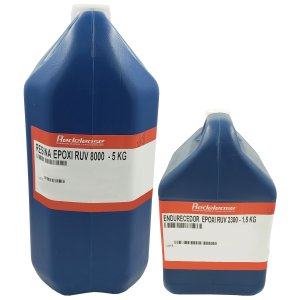 Resina Epoxi 8000 Transparente Para Altas Espessuras PLUS Com Proteção UV Com Endurecedor (6,500 Kg)