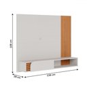 Ver imagem 4 de Painel para Tv até 55 Polegadas Boss 1 Porta Off White/freijó - Pnr Móveis