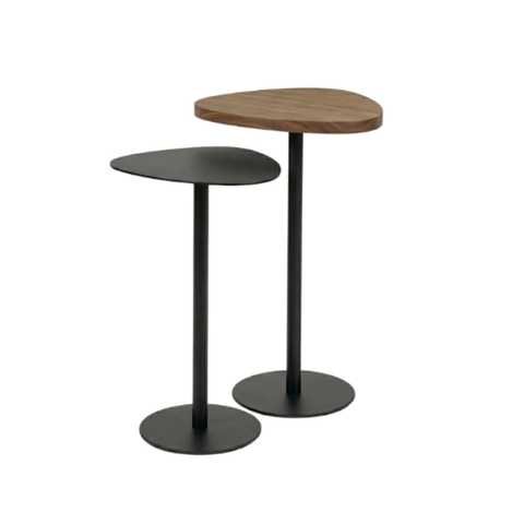 Conjunto Mesas de Apoio Orgânicas MDF Cor:Preto