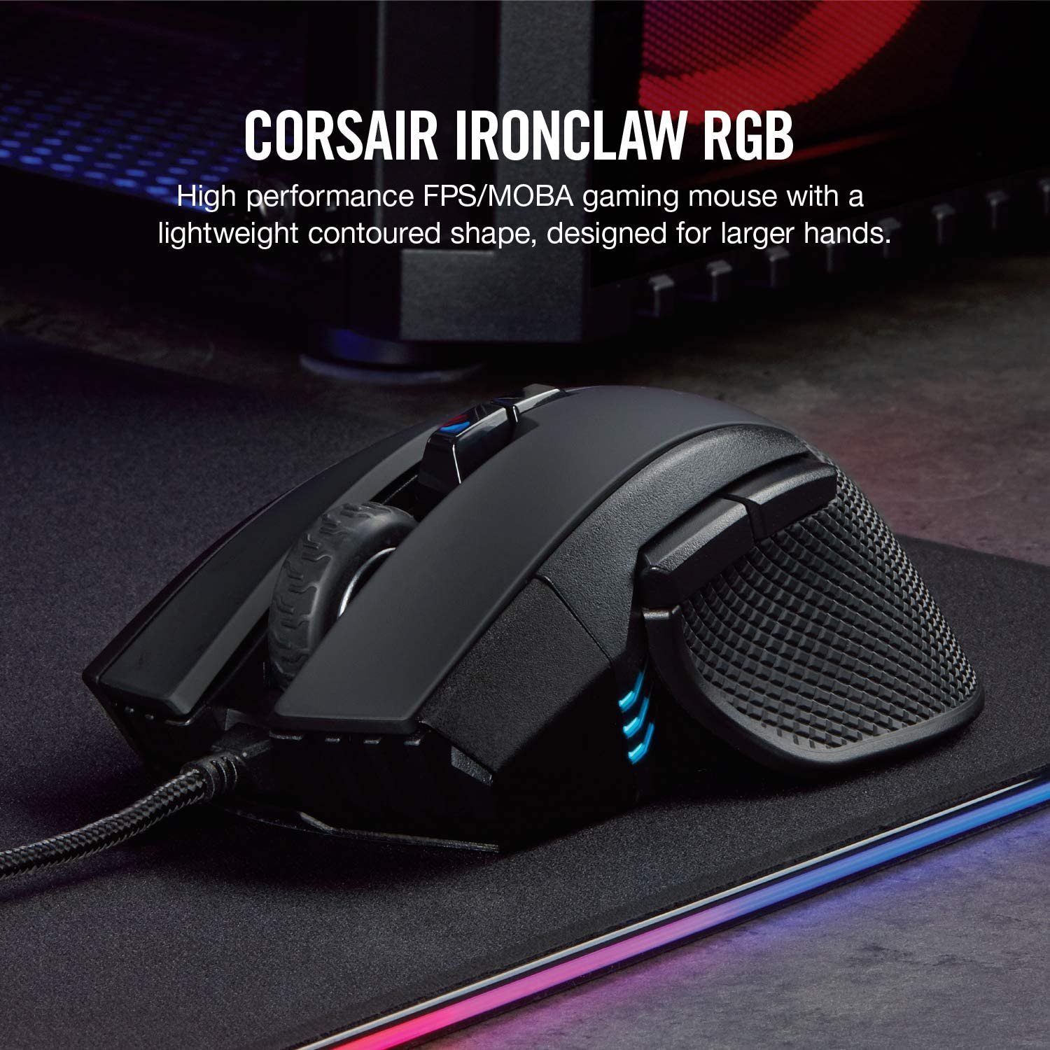 Mouse Corsair Ironclaw RGB Gaming 18000 DPI - 3