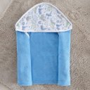 Ver imagem 2 de Toalha Capuz Bebê 70x70cm Malha Atoalhada Dino Azul